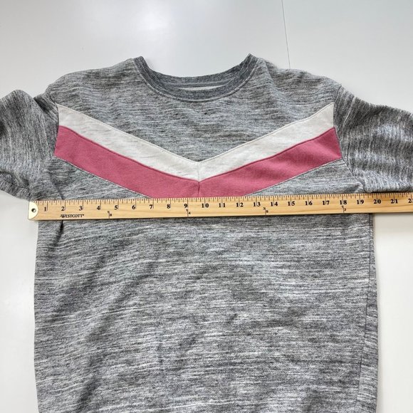 Reflex Gray Chevron Crew Neck Sweatshirt Size S - Picture 9 of 9
